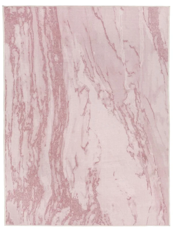 Marble Stone Washable 300X400 Large Pink Cotton Rug