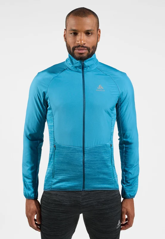 Odlo Men's Essential Insulator Hybrid Running Jacket, S, blue