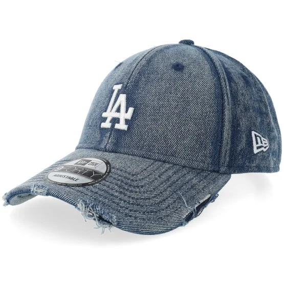 New Era - MLB Sininen adjustable Lippis - Los Angeles Dodgers Acid Wash Denim 9FORTY Blue Adjustable @ Hatstore