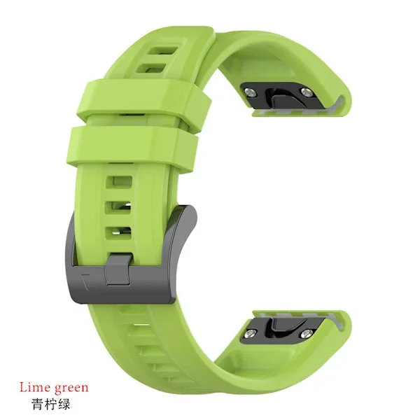 26 mm silikoniranneke Garmin fenix 7X 7 7S 6X 6 Pro 6S 5 5X Plus -älykellolle, ranneke Garmin Descent mk2i mk3 51mm 3 3 -kellolle