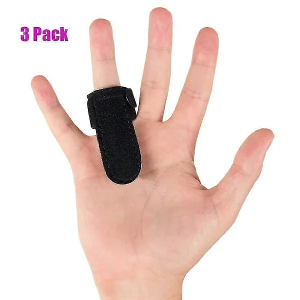 3-pak Trigger Finger Skinne - Støttebøjle til Mellemfinger, Ringfinger, Pegefinger, Tommelfinger og Lillefinger PBK