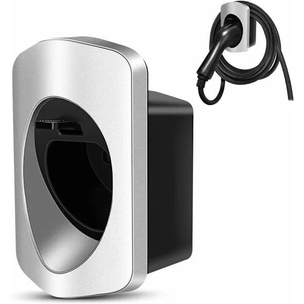 Type 2 Veggmontert Ladekabelholder for Elbil EV Ladestasjon Organizer for Kabeloppbevaring