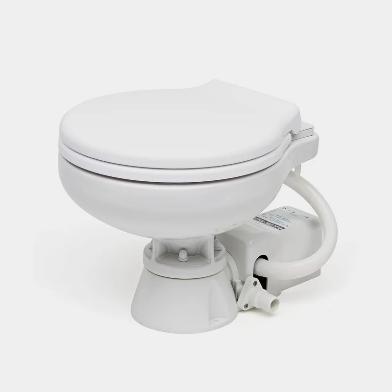 Elektrisk bådtoilet Ocean Standard Compact SoftClose, 24 V, lille skål, til søvandsfyldning + pumpe