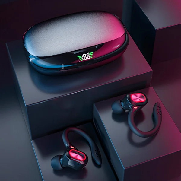 Sports trådløse Bluetooth-hodetelefoner, trådløse hodetelefoner med mikrofon Bluetooth, Hi-Fi stereo Bluetooth-headset Bluetooth-headset for sport, 
