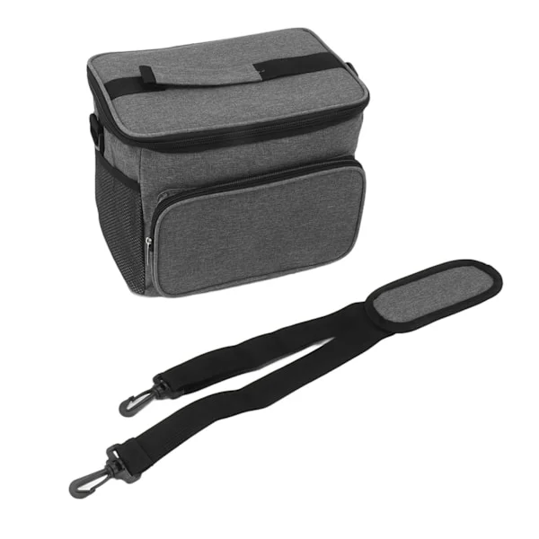 Lunch Bag 10L Foldable Adjustable Strap Leakproof Portable Handle Insulated Lunch Bag for Camping Travel Beach Grey