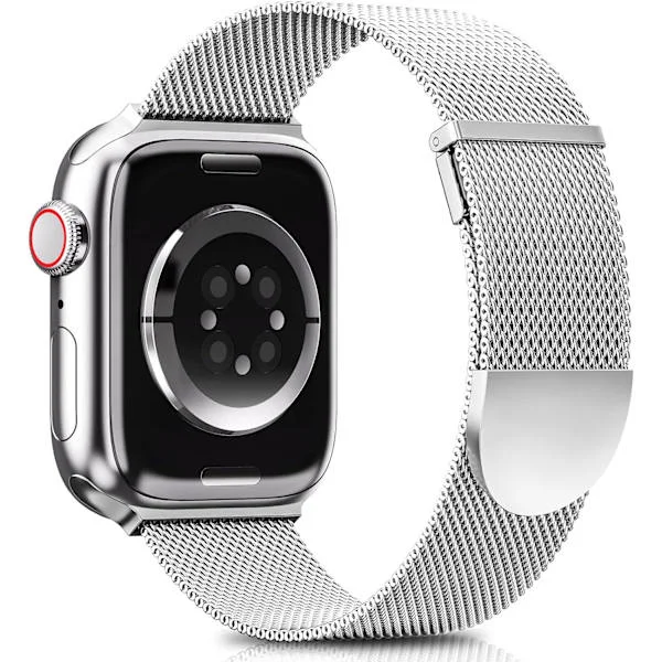 Armband Kompatibel med Apple Watch Armband 41mm 40mm 38mm Kvinnor Män, Dubbel Magnetisk Justerbar Ersättningsband för iWatch Serie 9 8 7 6 5 4 3 2 1 