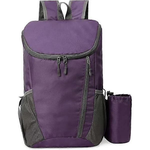 Foldable Backpack Lightweight, Small Waterproof Backpack for Outdoor Sports, Durable Packable Backpack Practical Everyday Backpack Purple