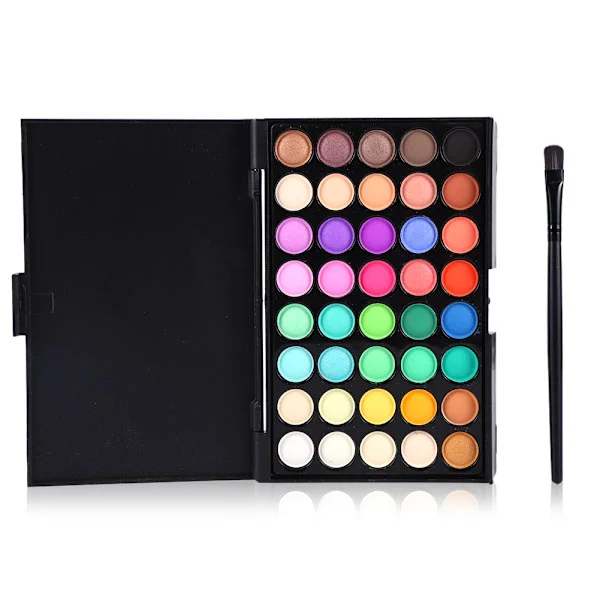 Kosmetisk Mat Øjenskygge Creme Øjenskygge Makeup Palette Shimmer Sæt 40 Farver Med Børste(#2)