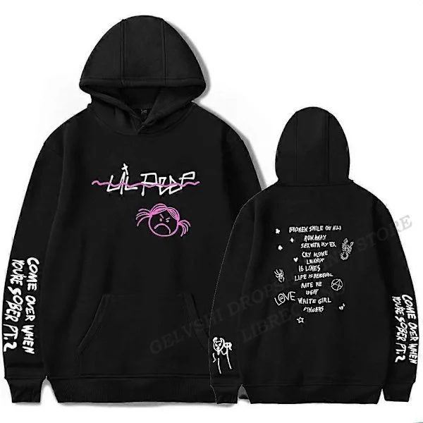 Lil Peep Hættetrøje Mænd Kvinder Mode Hættetrøjer Børn Hip Hop Hættetrøjer Kvinder Sweatshirts Drenge Jakker Rapper Sweatshirts Herretøj Cry Baby 