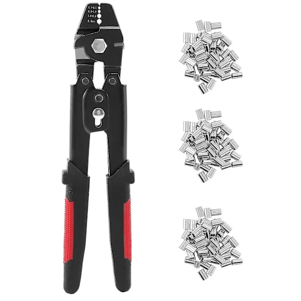 Wire Rope Crimpværktøj Wire Rope Swager Crimpere Fiskeri Tang Med Crimp Ærmer Kit