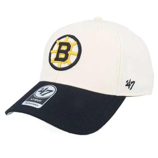 47 Brand - NHL - Beige - adjustable - Cap - Boston Bruins NHL Tone 47 Mvp Cap Natural/Black Dad Cap - Hatstore