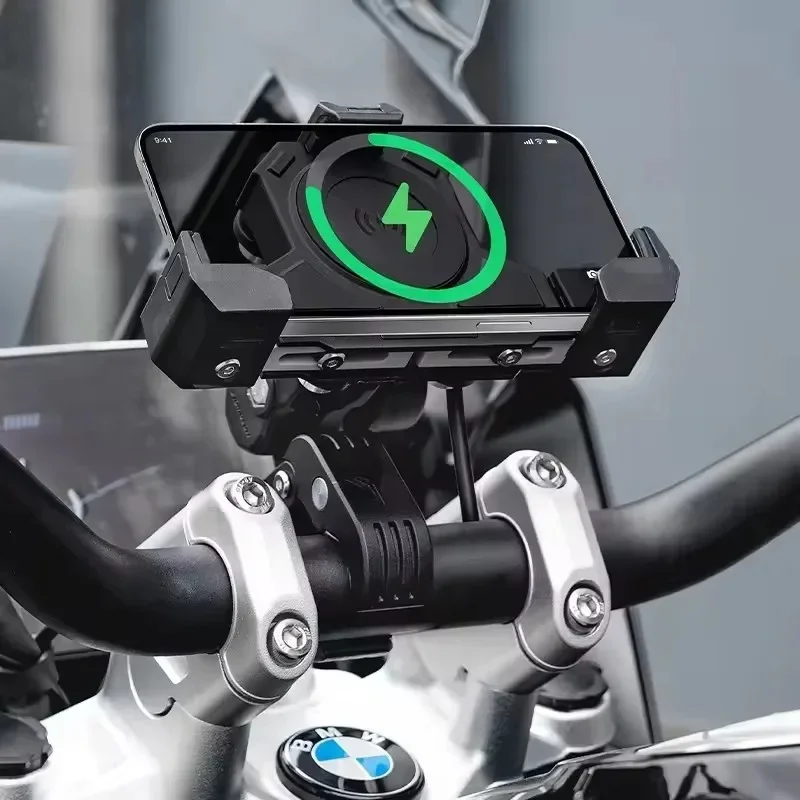 AliExpress - MOTOWOLF Halter Dreiecke Feste Halter Drahtlose Lade Navigation Halter Motorrad Outdoor Stoßdämpfende Handy