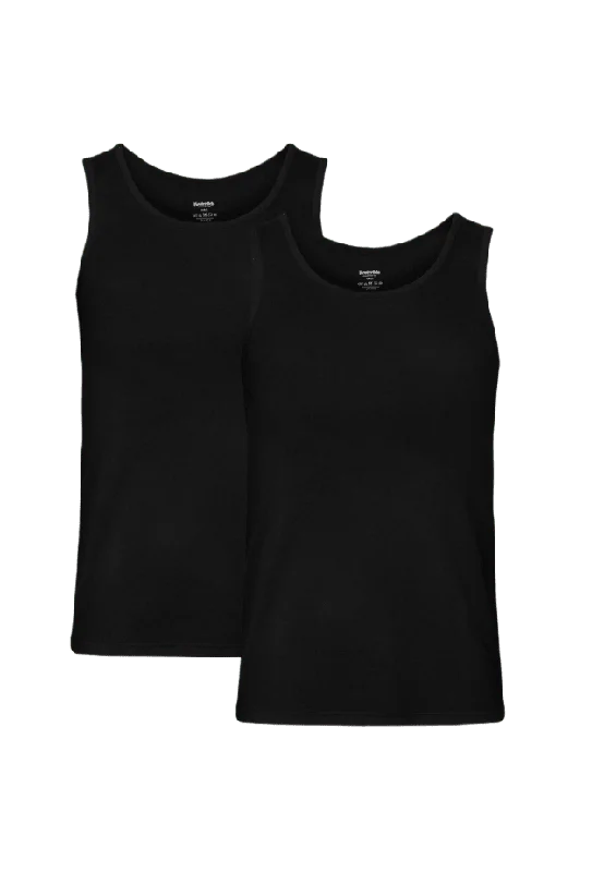 Resteröds Bambu, Linne "rib", 2-pack, Svart Underlinnen & t-shirts Herr XL