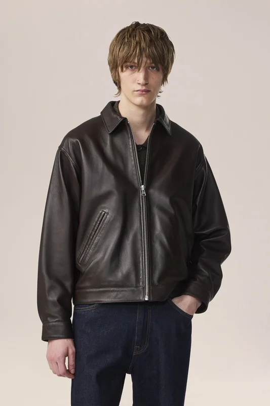 NN.07 Petrus Jacke Herren Braun Leder
