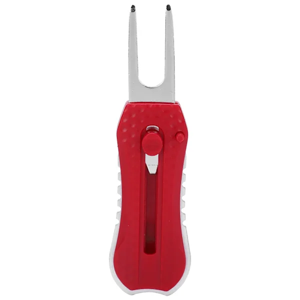 Golf Divot Repair Tool Spring Fork Green Cleaner Training Aid Red