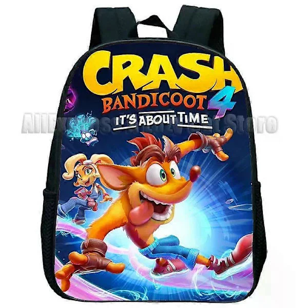 Rygsæk 1838Hs Crash Bandicoot On the Run Rygsæk Børn Primær Skoletaske Børnehave Piger Skoletaske Tasker Børn 1838An