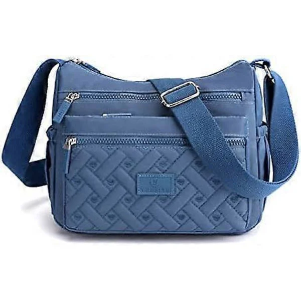 [RM] Women's Crossbody Bag, Multi-Pocket Crossbody Bag, Shoulder Bag, Travel Bag, Handbag (Blue)
