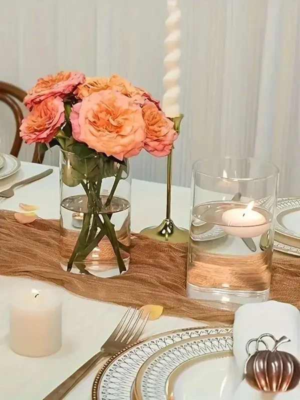 AliExpress - Vase acrylique moderne – Vase cylindrique hautement transparent, idéal pour les centres de table de réception de mariage, plusieurs 