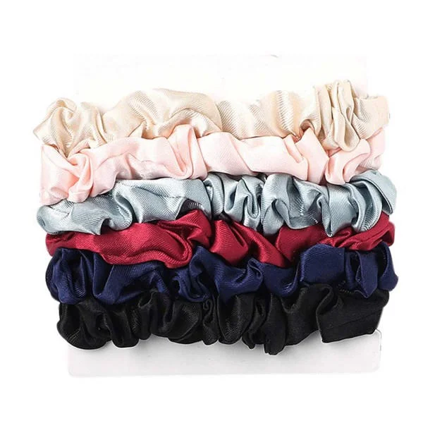 6 kpl Scrunchies Hiusdonitsit Musta Sininen Punainen monivärinen
