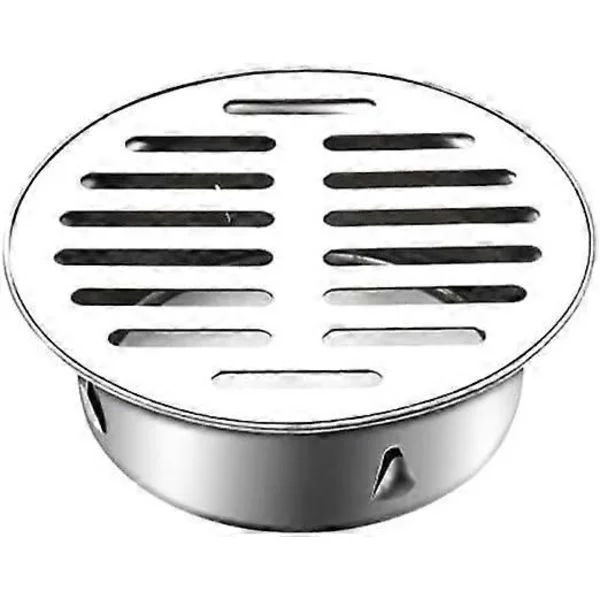 Rostfritt Stål Avloppssil Rund Anti-Blockerande Golvbrunn Avtagbar Golvbrunnsfilter Dräneringslock, 50 Platt Mun 110mm Flat Mouth
