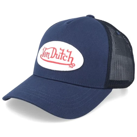 Von Dutch - Blau trucker Cap - Oval Patch Marine Navy Trucker @ Hatstore - Marine Blau - One Size - Baumwolle/Mesh