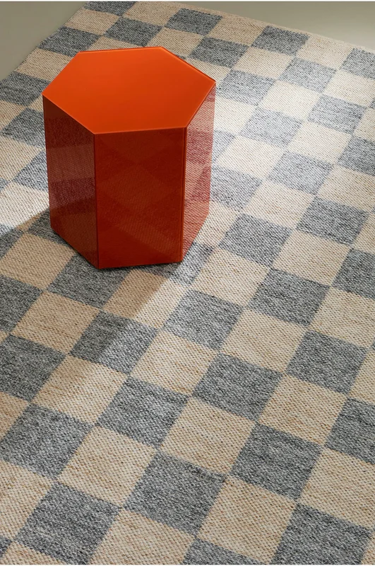 Jotex - Slätvävd Matta Polyester Beige/gråblå Mönstrat BENTO - Köp Slätvävda mattor hos Jotex