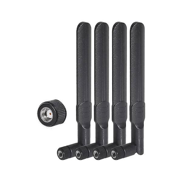 4 stk Dual Band Wifi-antenne 2,4 GHz 5 GHz 5,8 GHz 8dBi Mimo Rp-sma hannantenne for Wifi-ruter trådløs