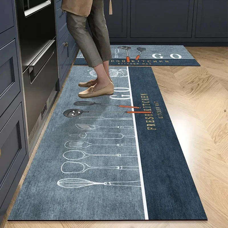 AliExpress - Rutschfeste Küchenmatte, lange Teppiche, Kristall-Samt-Teppich für Wohnzimmer, saugfähige Fußmatten, Schlafzimmer-Fußmatte, Alfombra, 