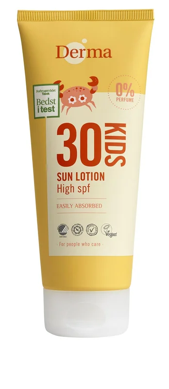 Derma Kids Sollotion SPF 30 200 ml, Hudpleje, Solcreme, Solcreme Til Børn