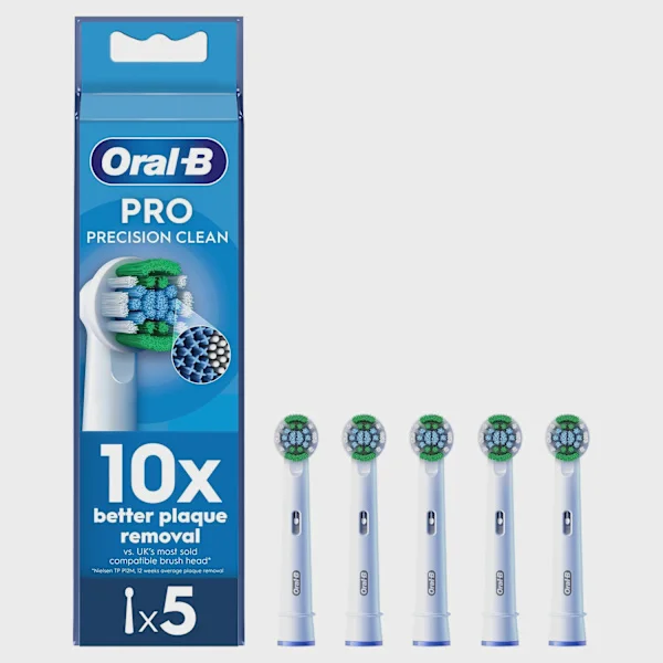 Precision Clean -hammasharjan päät, 5 kpl, sopii Oral-B-hammasharjoihin