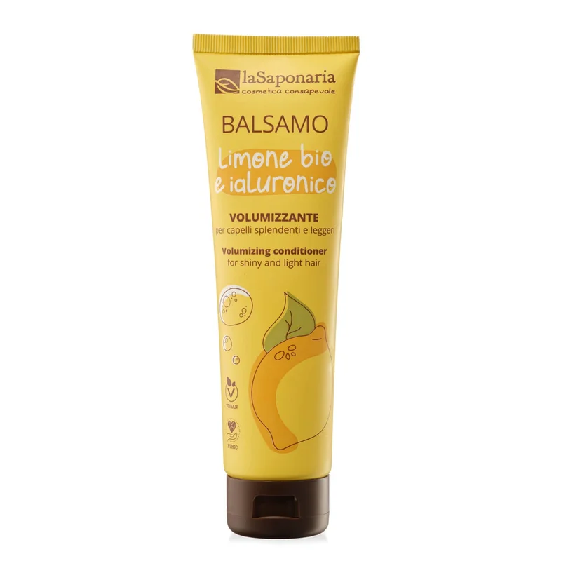 LA SAPONARIA Capelli e Cute Balsamo volumizzante - Limone Bio e Ialuronico 150ml - Balsamo Volumizzante Capelli