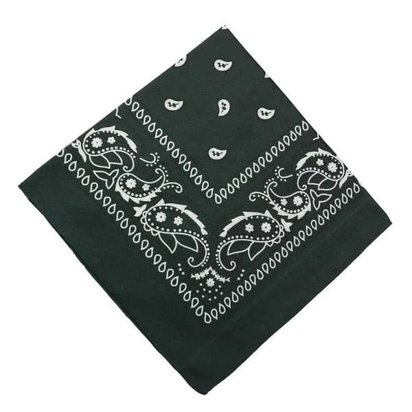 Bandana huivi huivi nuuska kangas paisley kuvio tummanvihreä