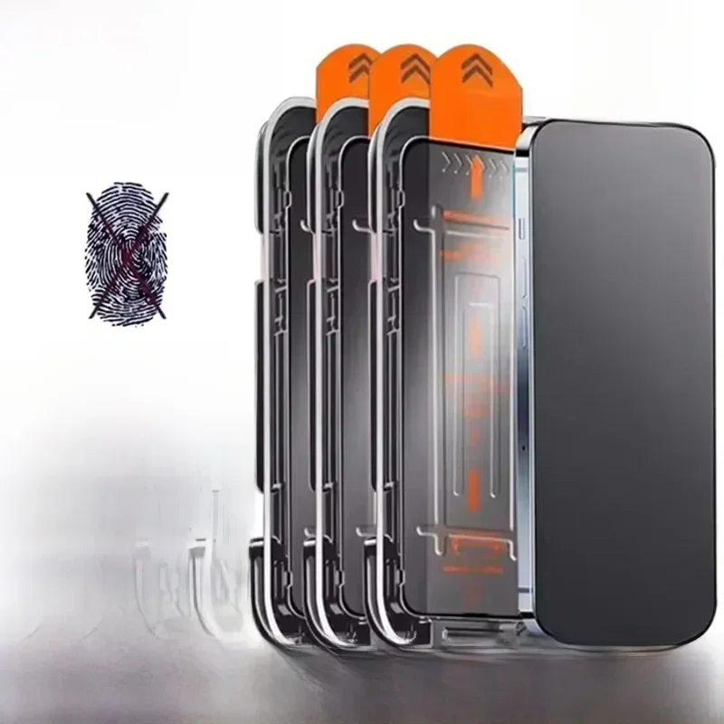 AliExpress - Protecteur d'écran, revêtement oléophobe, Installation sans poussière, pour IPhone 13 14 11 12 15 16 Pro Max 15 Plus XR 17, verre mat, 3 