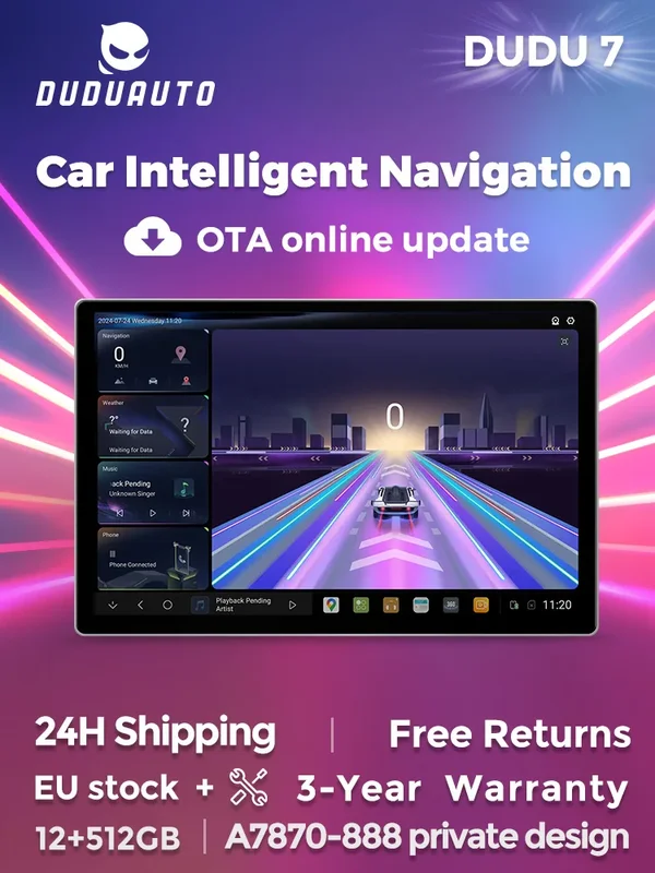 AliExpress - DUDUAUTO EU DUDU7 DUDU 7 A7870 AKM7739 Autoradio Android 13 sans fil Carplay 9/9.5/10/10.36 pouces 8G+128G Universel pour Toyota Honda 