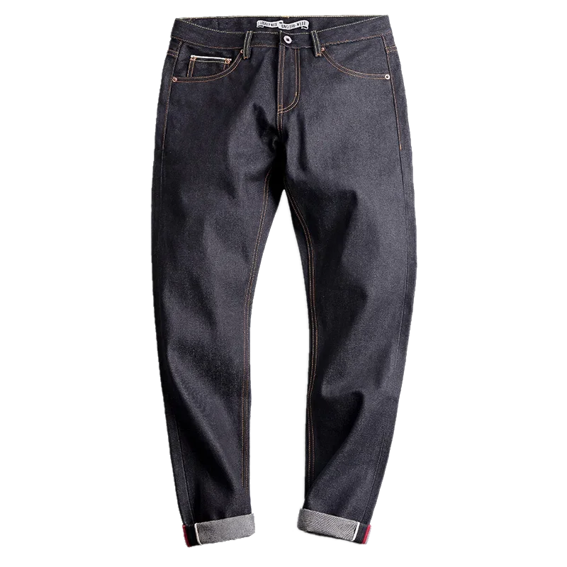 AliExpress - Maden Vintage 14,5 Unzen Selvedge Raw Denim Jeans mit YKK-Reißverschluss Fly Stickerei Straight Jeans Klassische einfarbige Herrenhose