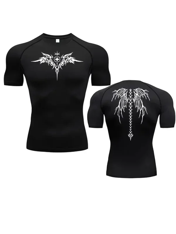 AliExpress - Anime Print Kompression Shirt Herren Lauf T-Shirt Schnell Trocknend Fitness Sportswear Gym Sport Kurzarm Atmungsaktive Tops
