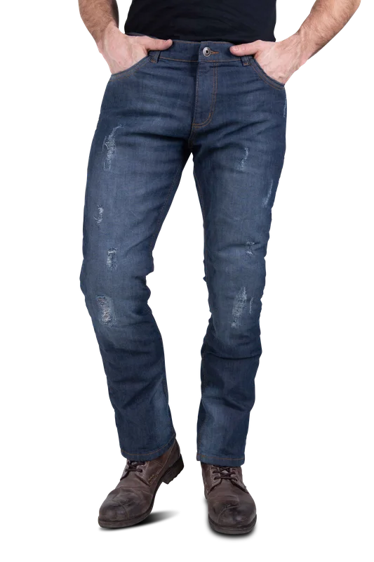 MP-farkut Course Ripped Aramidivahvistettu Straight/Regular Sininen W30 x L32