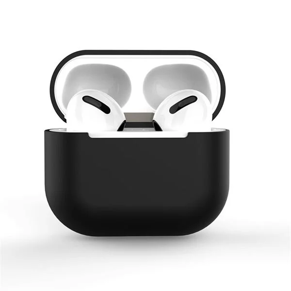 Etui for AirPods 2 / AirPods 1 mykt silikondeksel for hodetelefoner svart (Etui C)