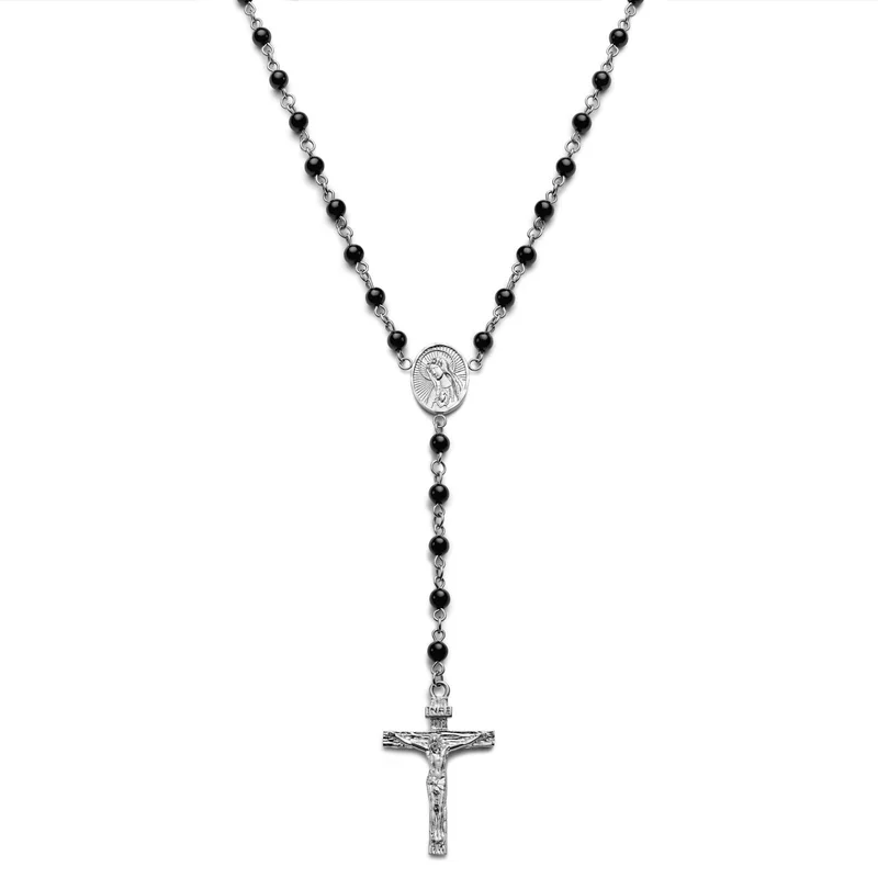 Varietas | Rosario de Acero Quirúrgico y Piedra de Ónix para hombres - Rosarios
