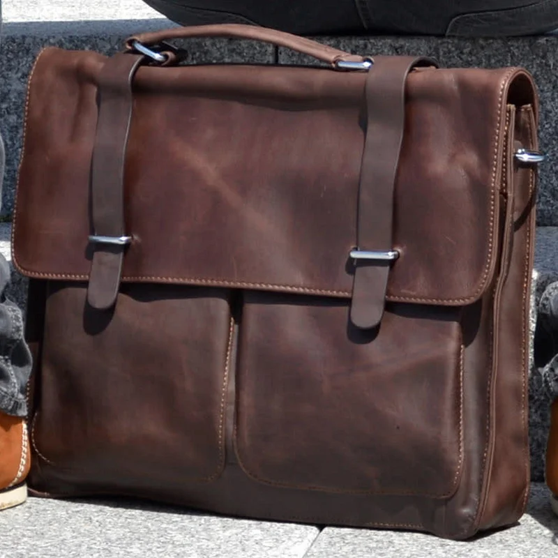 Brown Vintage Leather Case for Men - Leather bags