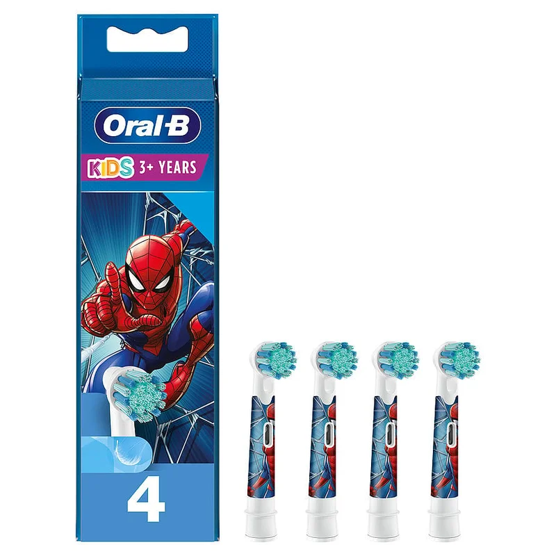 Oral-B Spiderman Børstehoveder 4 stk, Medicin & Pleje, Tandbørster, Børstehoveder