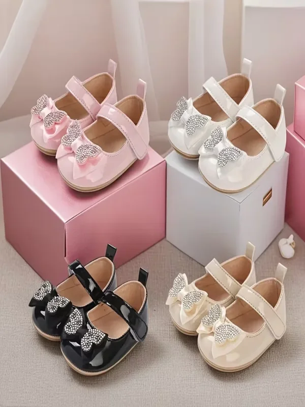 AliExpress - Chaussures de printemps et d'automne pour bébés filles de 0 à 1 ans, chaussures de princesse à nœud mignon, chaussures de marche légères 