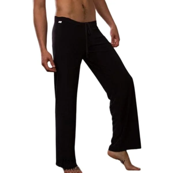 Mænd Yogabukser Lav Talje Snøre Løse Tynde Sports Komfortable Elastiske Talje Plus Size Mænd Sportsbukser Mænd Tøj