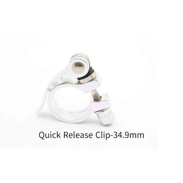 To stykker terrengsykkel setepinneklemme sykel setepinneklemme død flue landeveissykkel setepinne lås (hurtigutløserklemme-34.9mm (sølv))