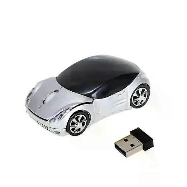 Trådlös mus Batterimus Trådlös datormus 2.4G Kontorsspelmus 3 knappar Söt bil Intressant mus för bärbar dator PC