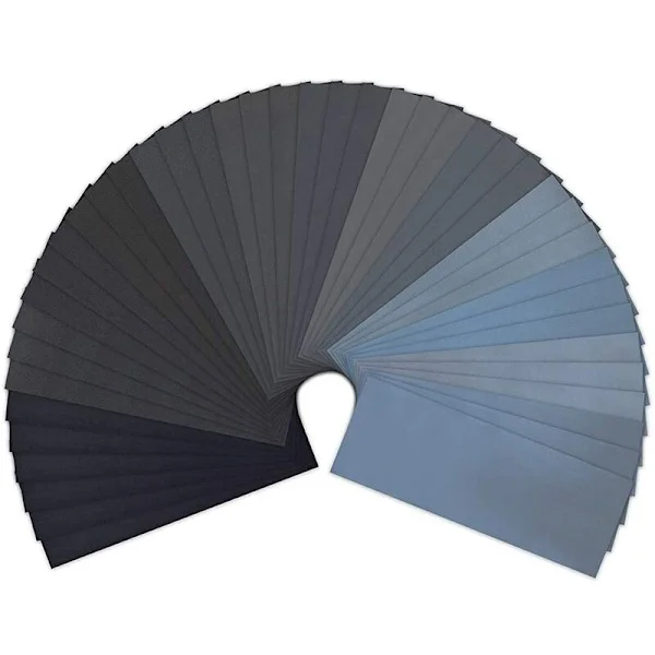 60 stycken sandpapper, sandpappersark, sandpapper 800/1500/3000/5000/7000 för metall, vått och torrt sandpapper, slippapper, vattentätt sandpapper KLB