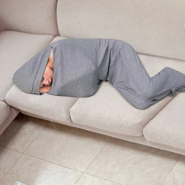 [LCS] Swaddle för vuxna, bärbar filt, sovsäcksfilt, resefilt flygplan hotell, ångestkram din rygg