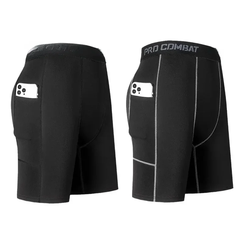 AliExpress - Hochleistungs-Kompressionsshorts für Herren mit Tasche – schnell trocknende, atmungsaktive, dehnbare Basisschicht für Radfahren, Sport, 
