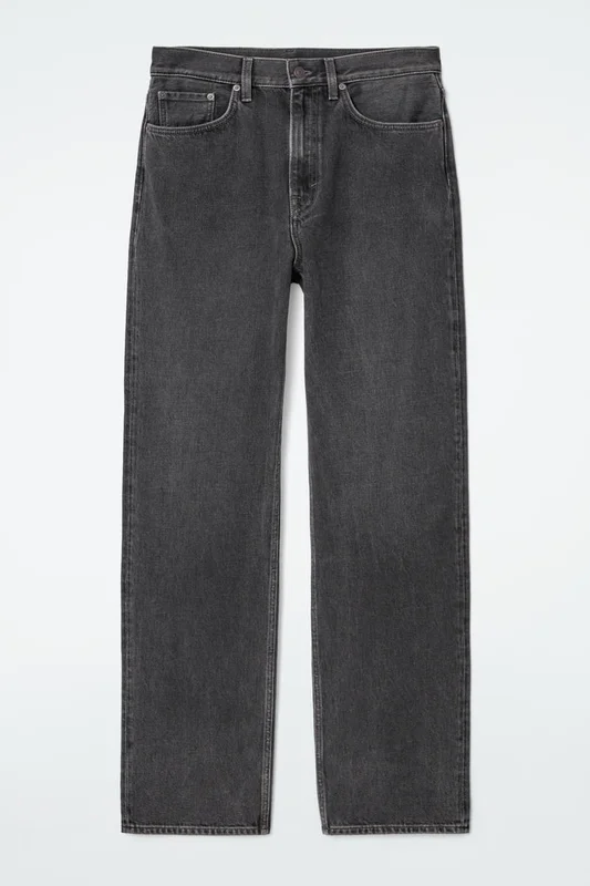 COS Women's Column Straight-Leg Jeans in Black