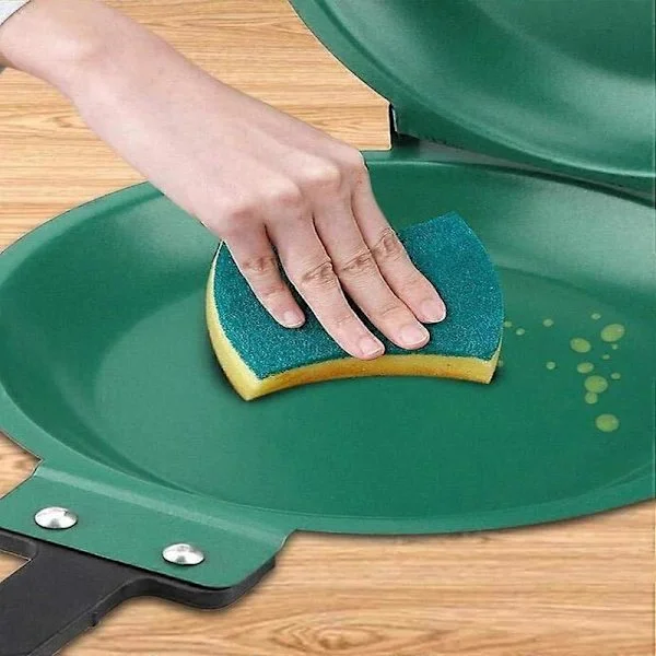 Dubbelsidig stekpanna Premium stekpanna Non-Stick Pannkakor Toast Bakverktyg Grön